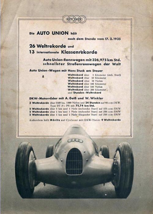 Auto Union Lucca - walka o rekord prędkości w latach 30.