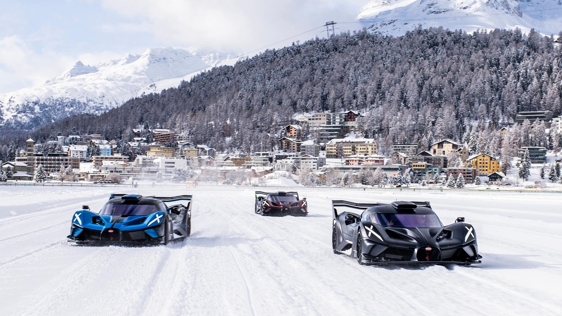 Bugatti na lodzie St. Moritz - spotkanie legendy, sztuki i ekstremalnej techniki