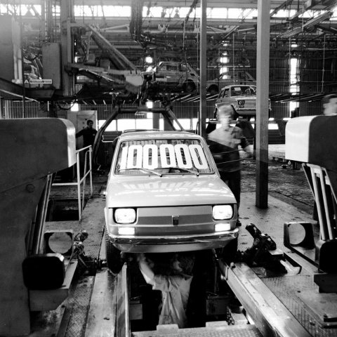 Tychy, FSM - Fiat 126p nr 100000, 1975 r.