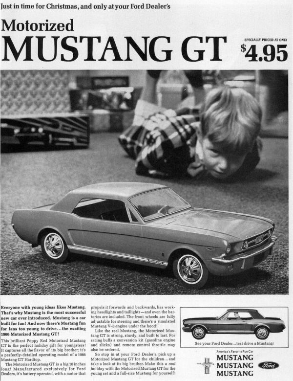 Reklama Forda Mustanga z lat 60. XX wieku