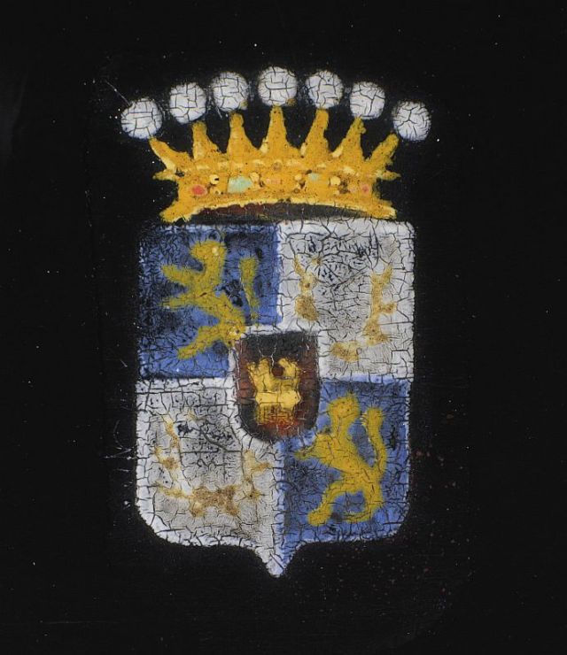 Herb rodziny von Krieger na drzwiach samochodu