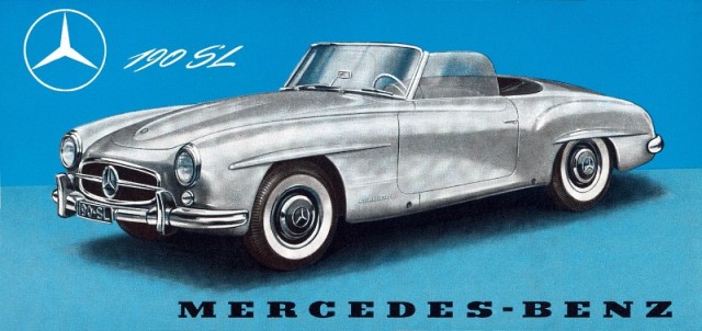 Mercedes-Benz 190 SL (seria W 121). Reklama z 1956 r.