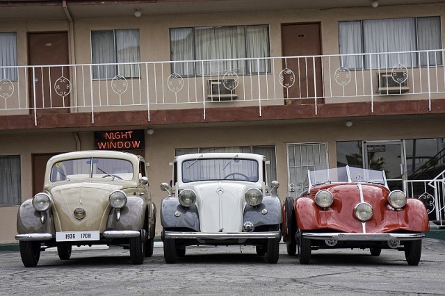 Mercedes-Benz 170 H (1936 r.), Mercedes-Benz 130 (1934 r.) oraz Mercedes-Benz 150 Sport Roadster (1934 r.)