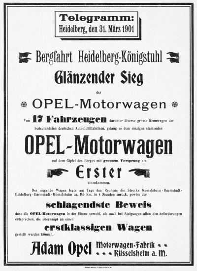 125 lat od pierwszego triumfu Opla w motorsporcie