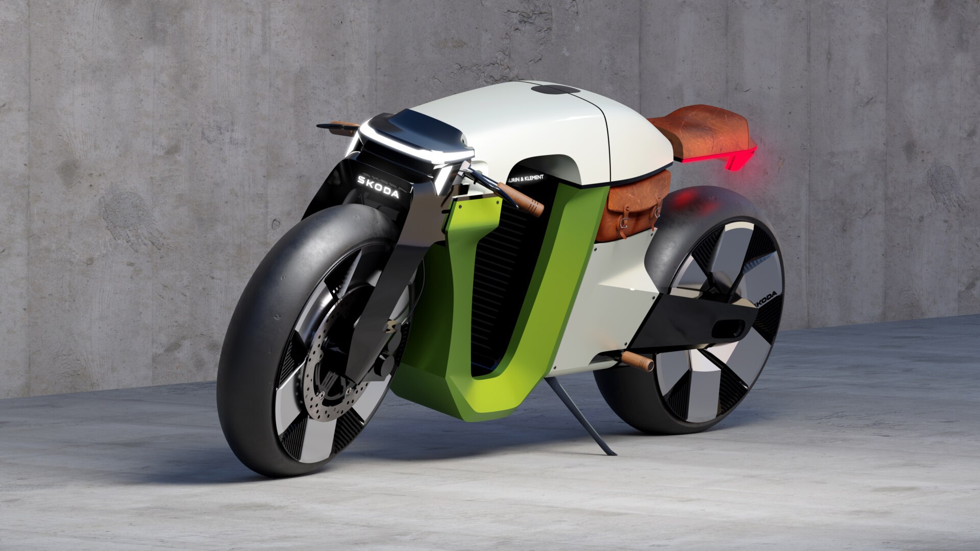 Slavia B jako cafe racer - futurystyczna wersja motocykla od Škody