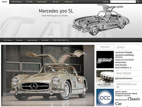 Internetowy serwis dla fanów Mercedesa 300 SL