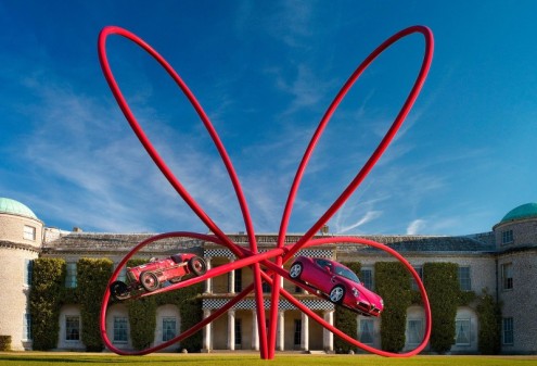 Metalowa czterolistna koniczynka Alfa Romeo