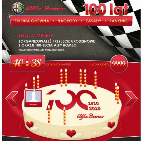 Konkurs na Facebooku z okazji 100. urodzin Alfy Romeo