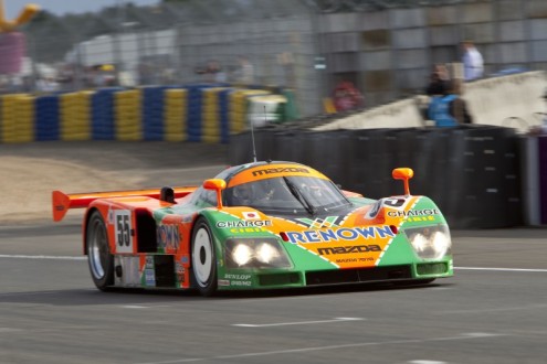 Mazda 787B jako gość honorowy na torze w Le Mans